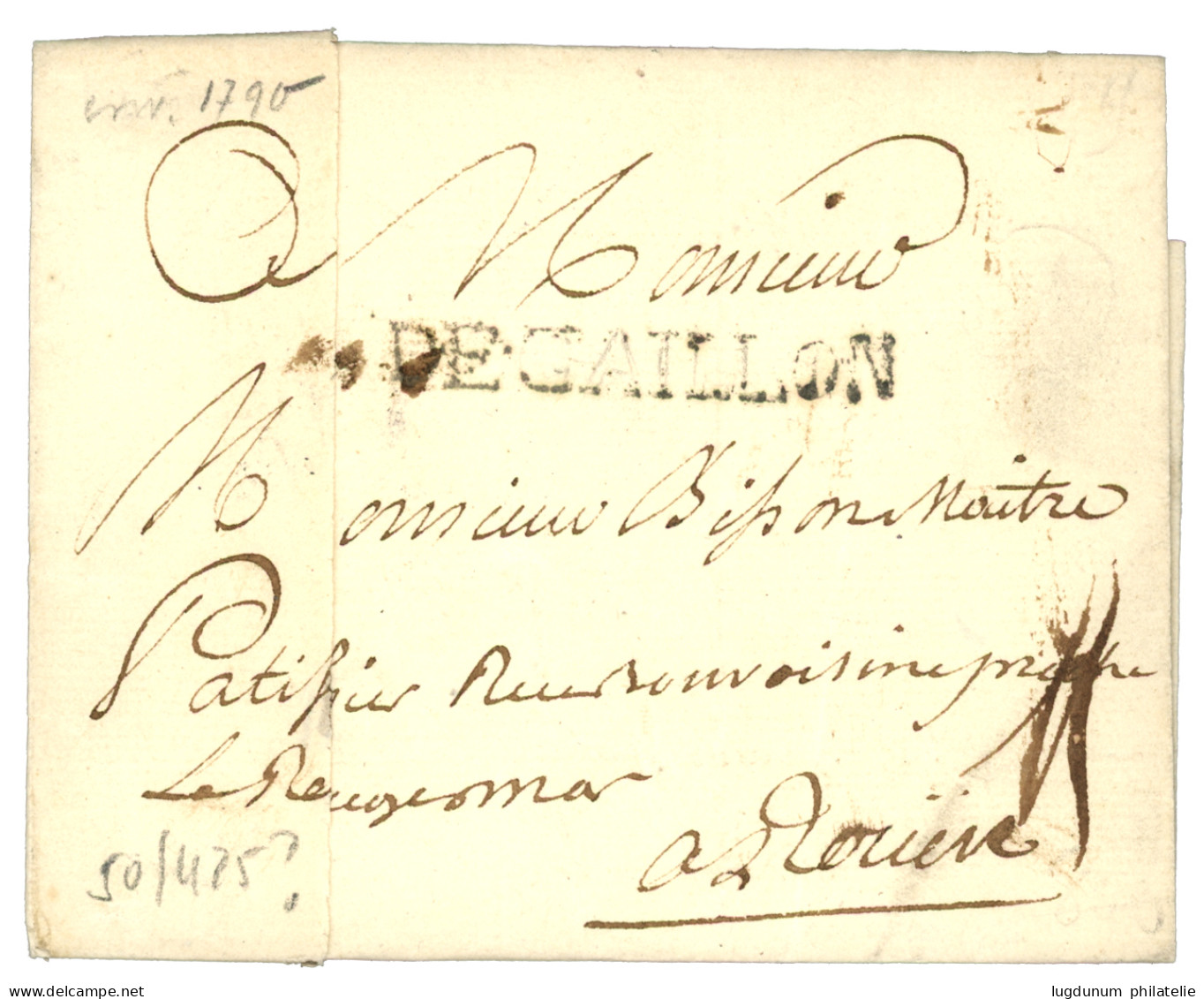 EURE : DE.GAILLON (Lenain 3a) Sur Lettre Sans Texte. Indice 23. TB. - 1801-1848: Voorlopers XIX