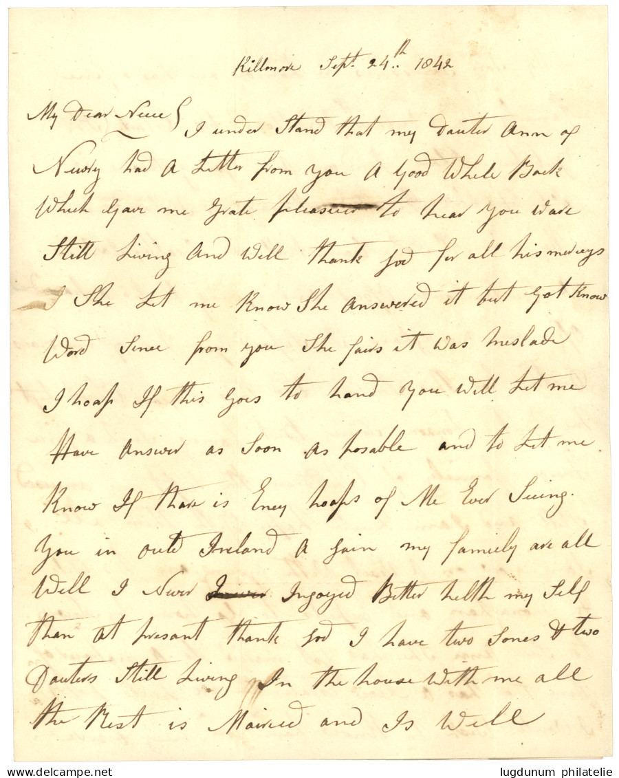 CAPE OF GOOD HOPE : 1842 Boxed TO PAY + PAID SHIP LETTER LONDON On Entire Letter Datelined "KILLMORK" To CAPE OF GOOD HO - Cape Of Good Hope (1853-1904)