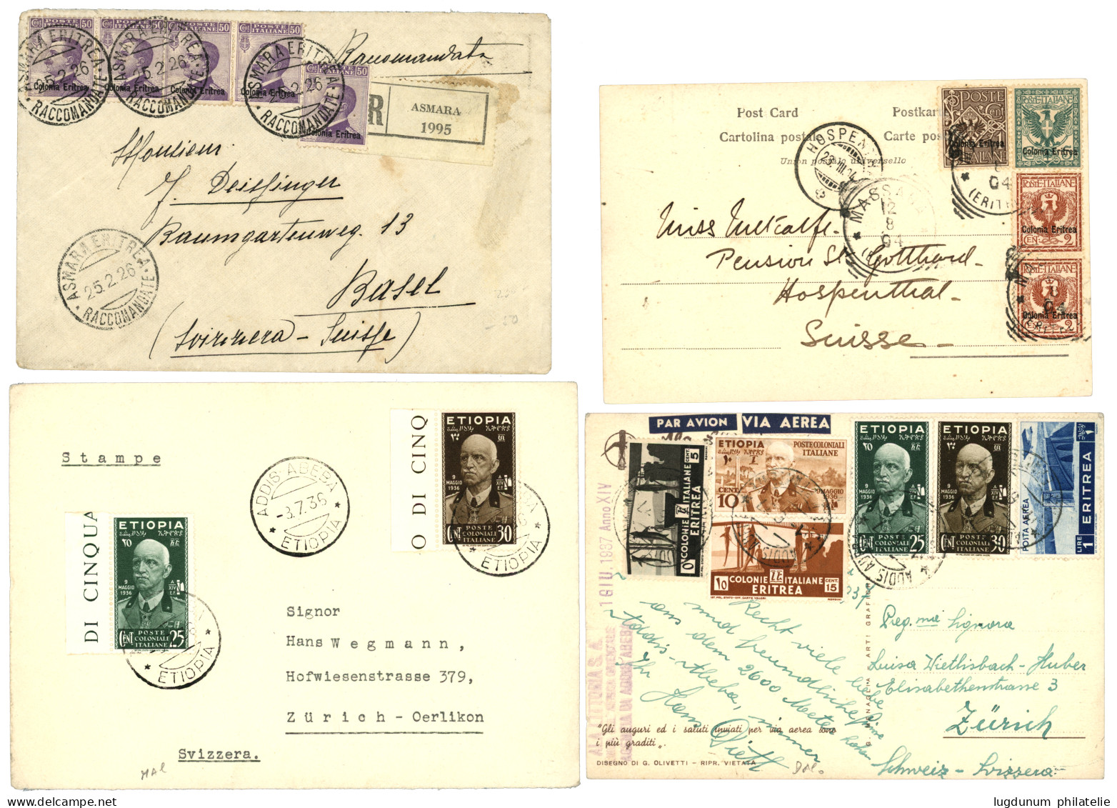 ITALIAN COLONIES ( ETHIOPIA - GREECE - SYRIA  - ERITREA - TURKEY) : Lot Of 10 Covers. Vvf. - Other & Unclassified