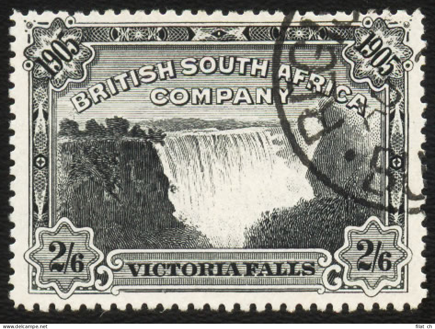 Rhodesia 1905 Victoria Falls 2/6 VF/U - Autres & Non Classés