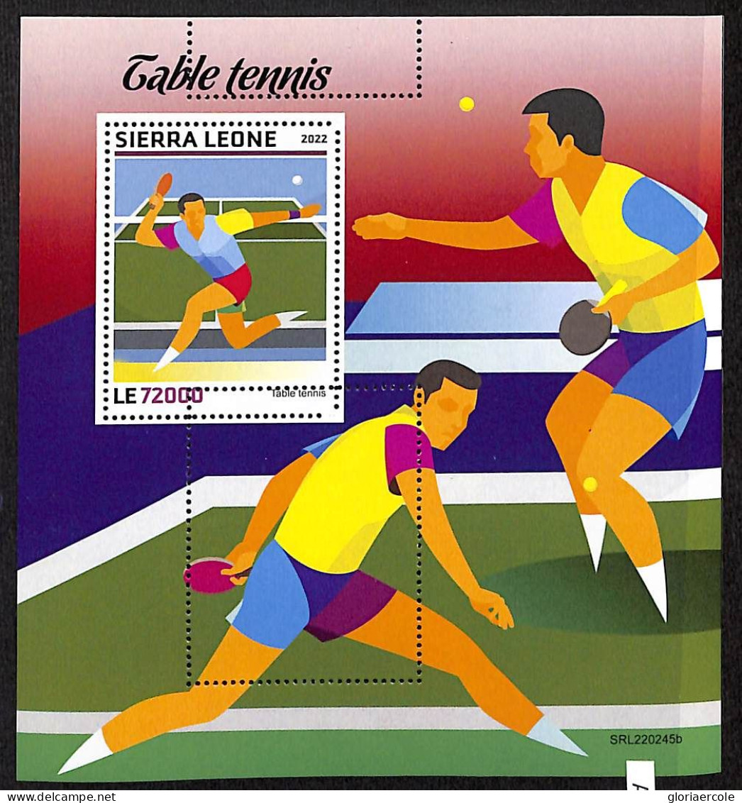 A9426 - SIERRA LEONE -  ERROR MISPERF Stamp Sheet - 2022 - Table TENNIS, Sport - Tafeltennis