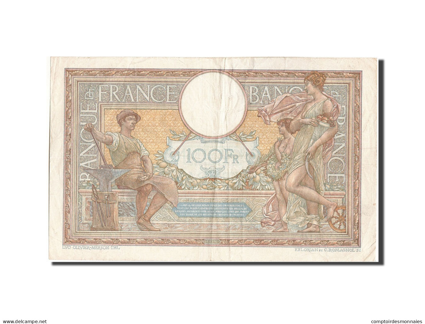 Billet, France, 100 Francs, 100 F 1908-1939 ''Luc Olivier Merson'', 1937 - 100 F 1908-1939 ''Luc Olivier Merson''