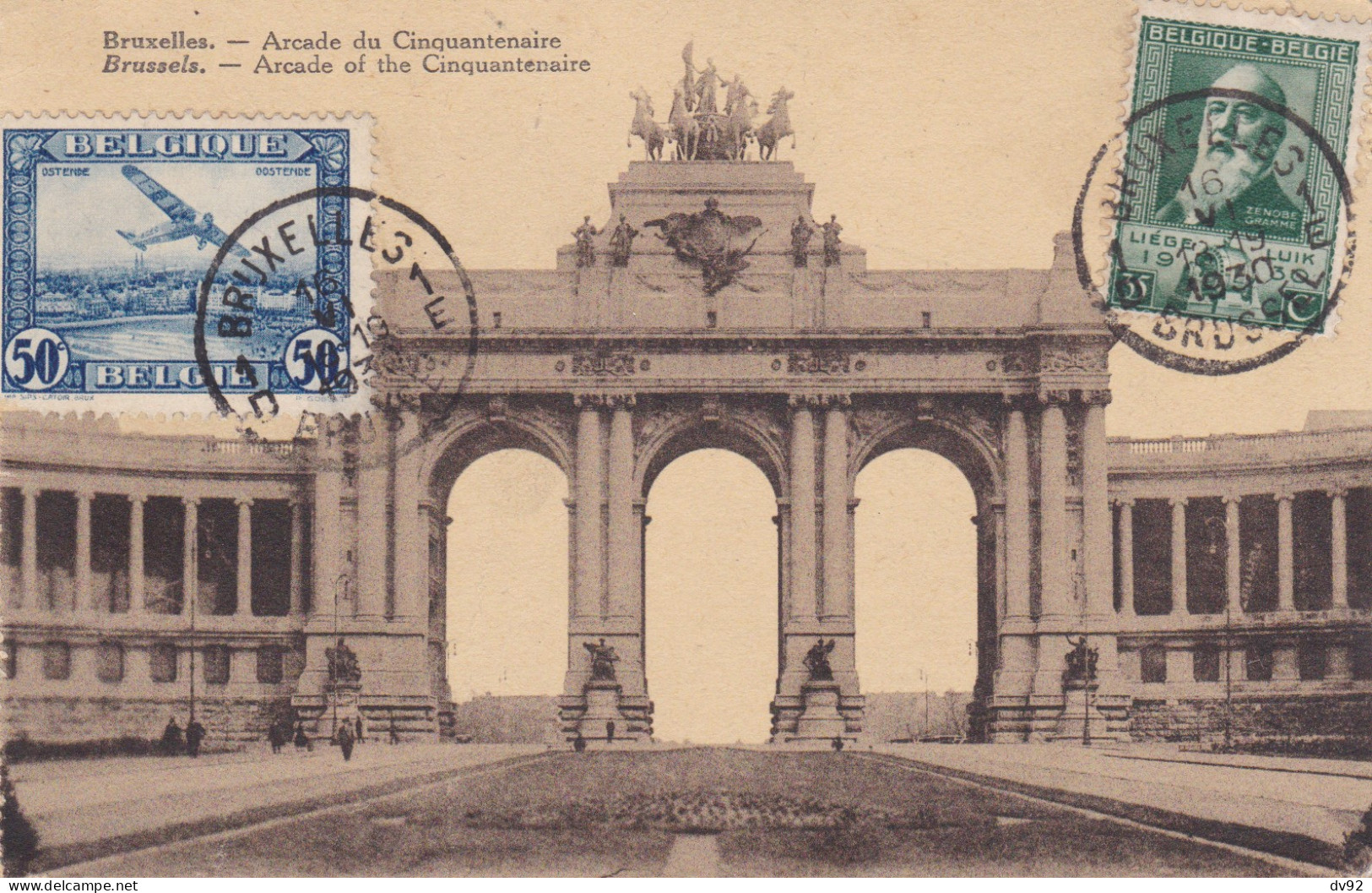 BELGIQUE BRUXELLES CACHET PAR AVION BRUXELLES 1 - Feiern, Ereignisse