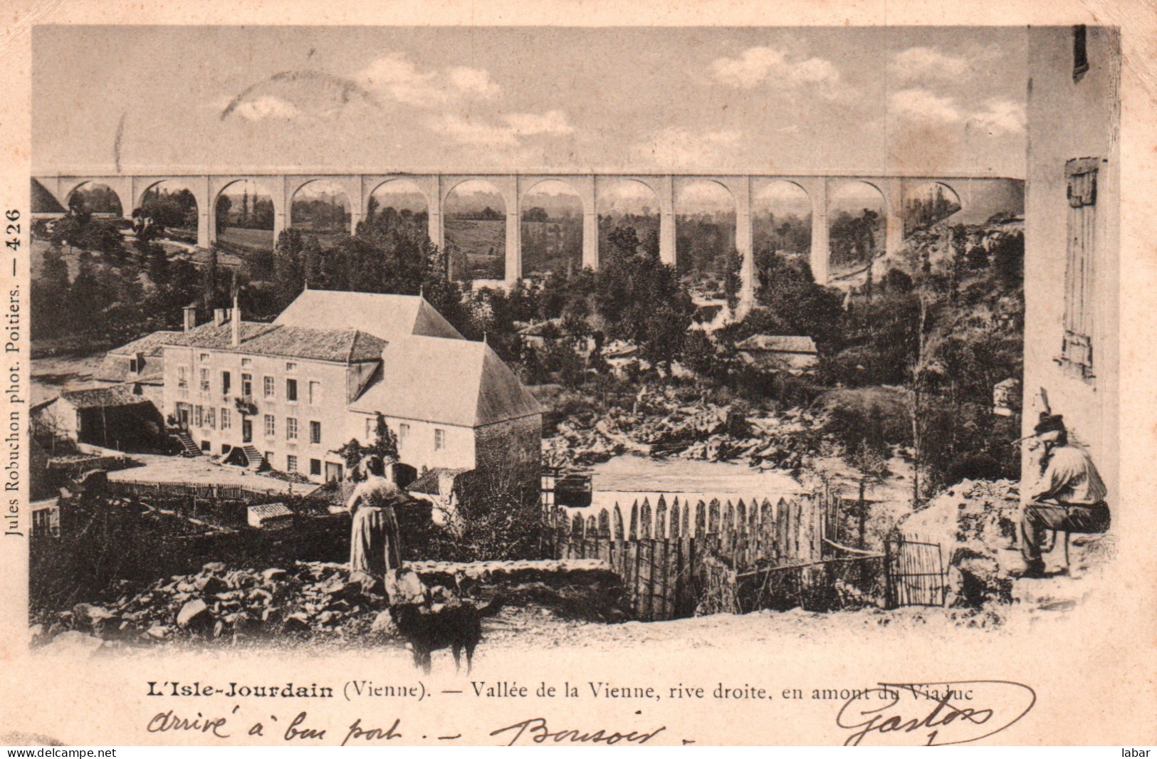 CPA L ISLE JOURDAIN 86 / VALLEE DE LA VIENNE RIVE DROITE / RARE JULES ROBUCHON 1902 - L'Isle Jourdain