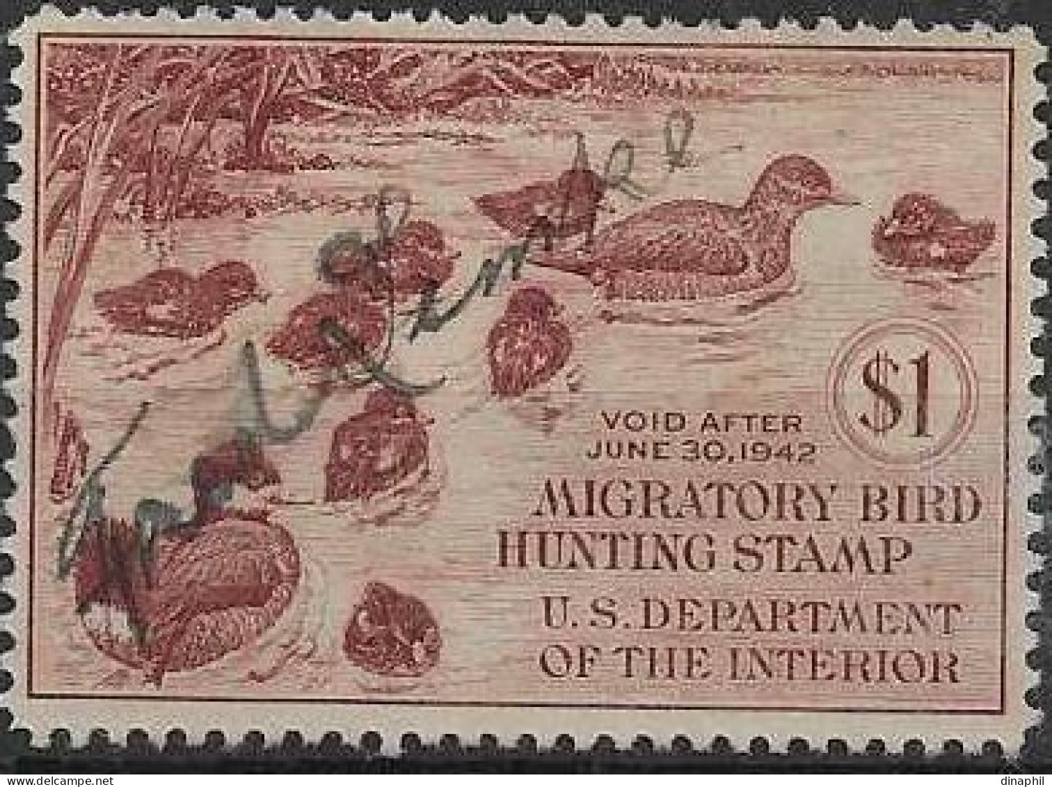 US RW8 Used Duck Stamp From 1941 - Duck Stamps