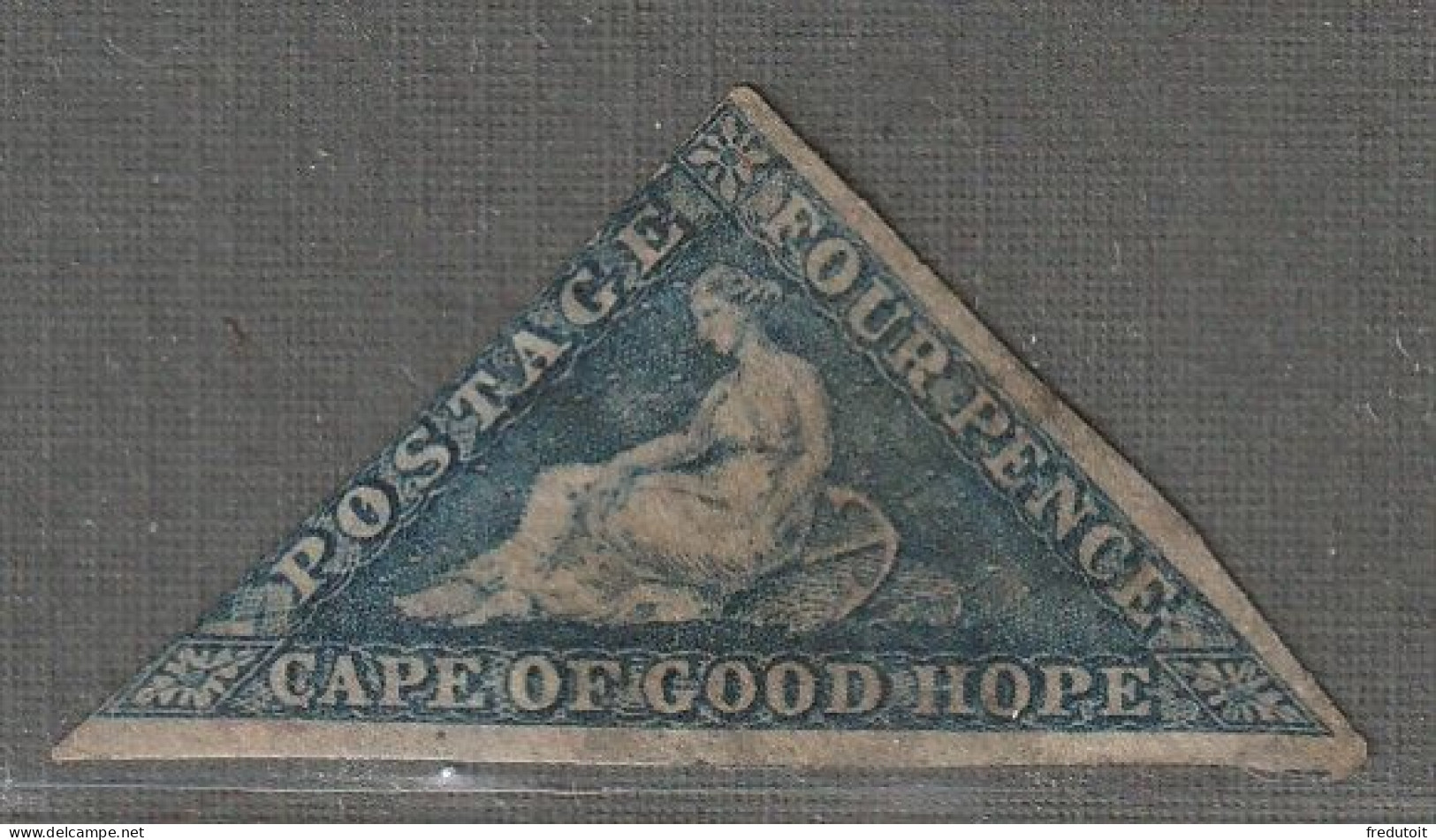 CAP De Bonne Espérance - N°4 Obl (1853) 2p Bleu - Kaap De Goede Hoop (1853-1904)