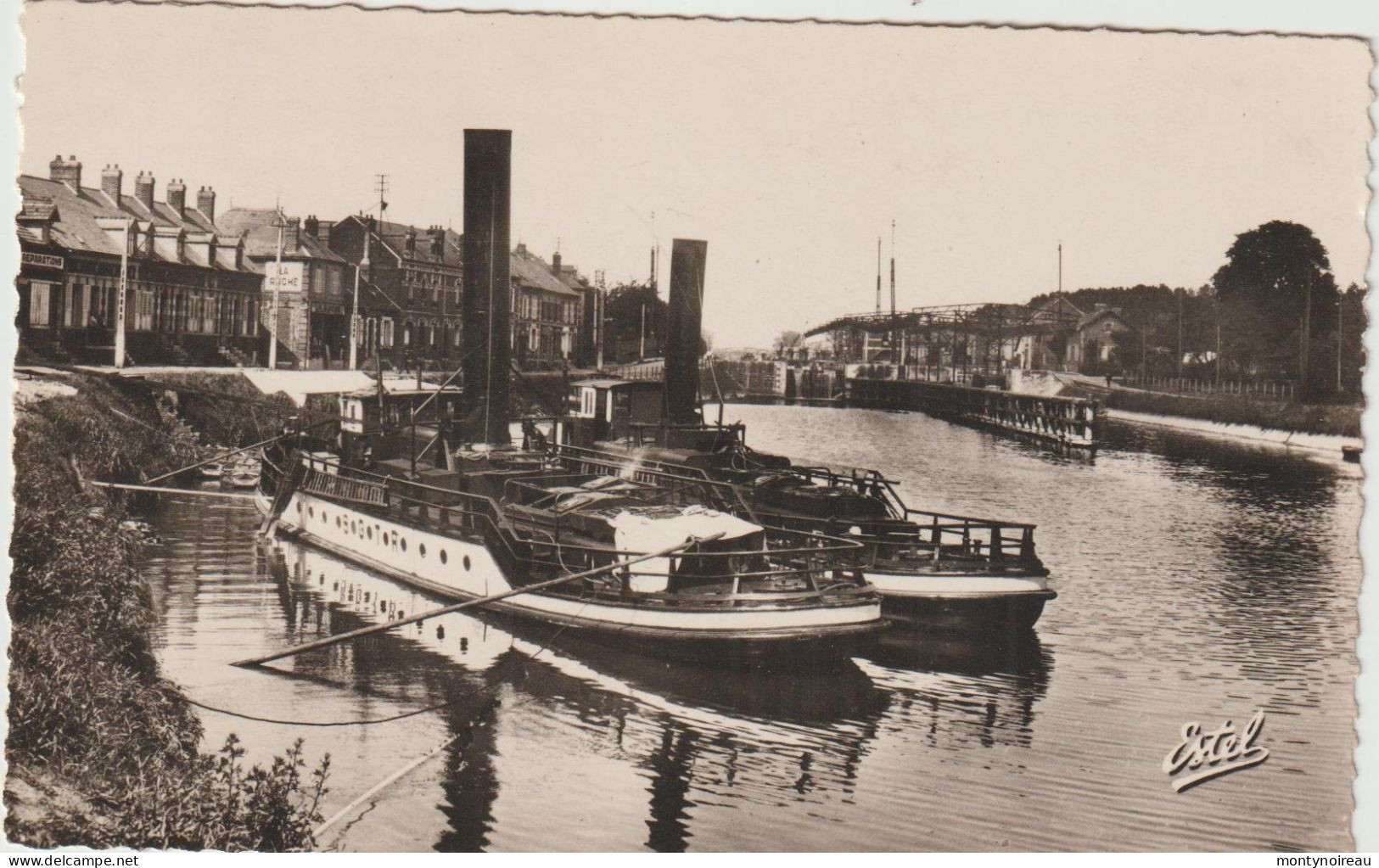 MIK : Oise :  LONGUEIL - ANNEL :  écluses  Aval , Bateau - Longueil Annel