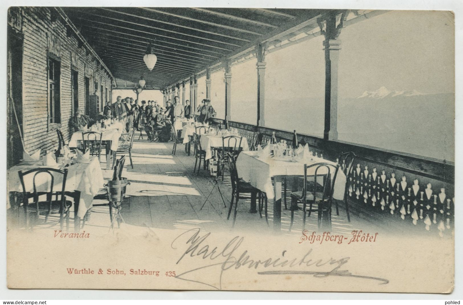 01160*AUSTRIA*ÖSTERREICH*SALZKAMMERGUT*ST. WOLFGANG*SCHAFBERG HOTEL*VERANDA*1905 - St. Wolfgang