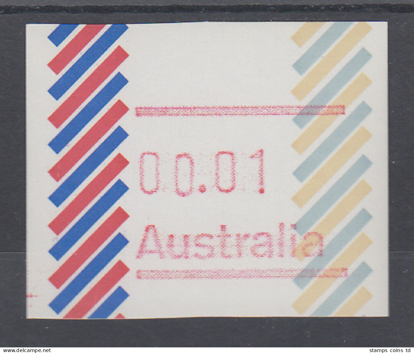 Australien Frama-ATM 1. Ausgabe 1984, Balken, Ausgabe Ohne Postcode ** - Timbres De Distributeurs [ATM]