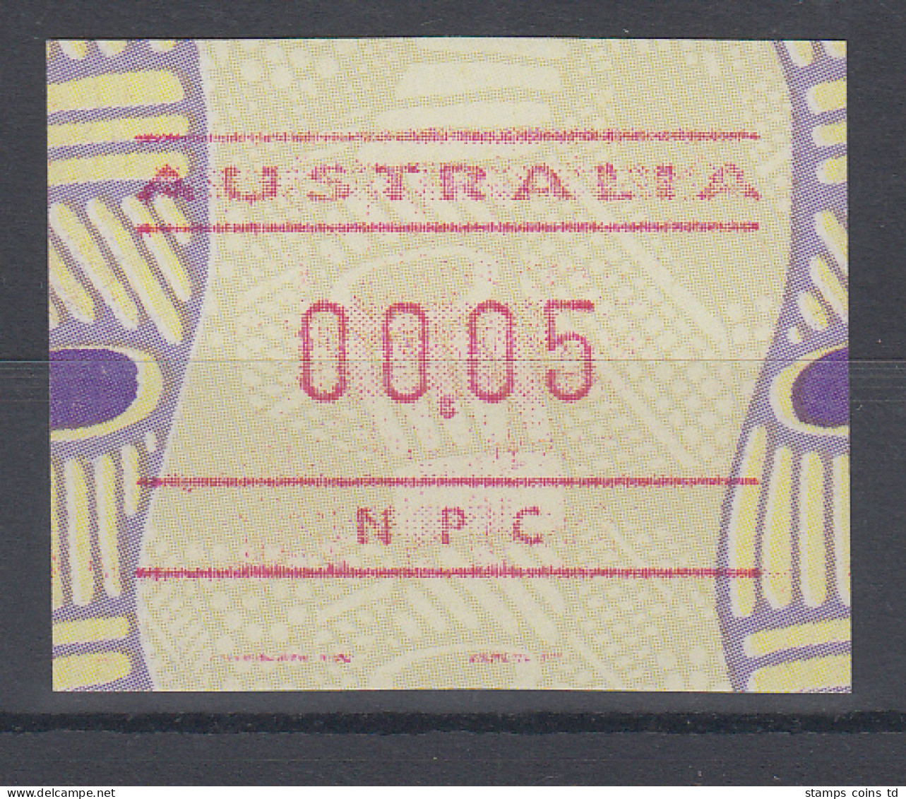 Australien Frama-ATM Aboriginal-Art Mit Automatennummer NPC ** - Timbres De Distributeurs [ATM]