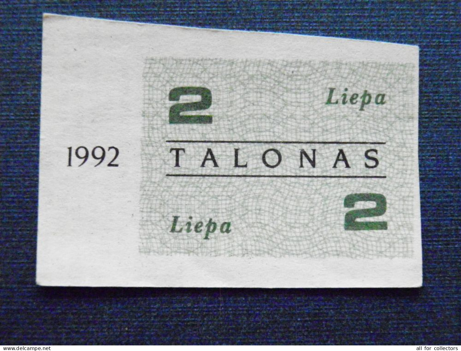 2 Talonas 1992 Lithuania July - Lituanie