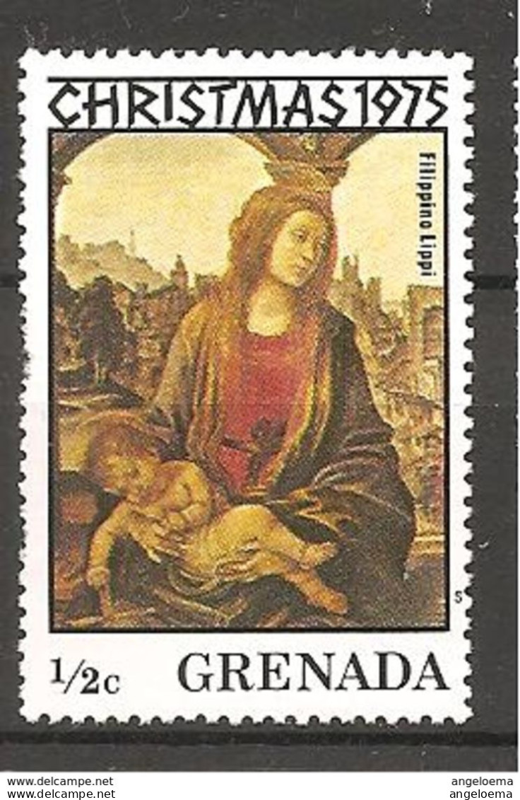 GRENADA - 1975 FILIPPO LIPPI Madonna Con Bambino (chiesa Di S.Spirito, Firenze) Nuovo** MNH - Madonnas