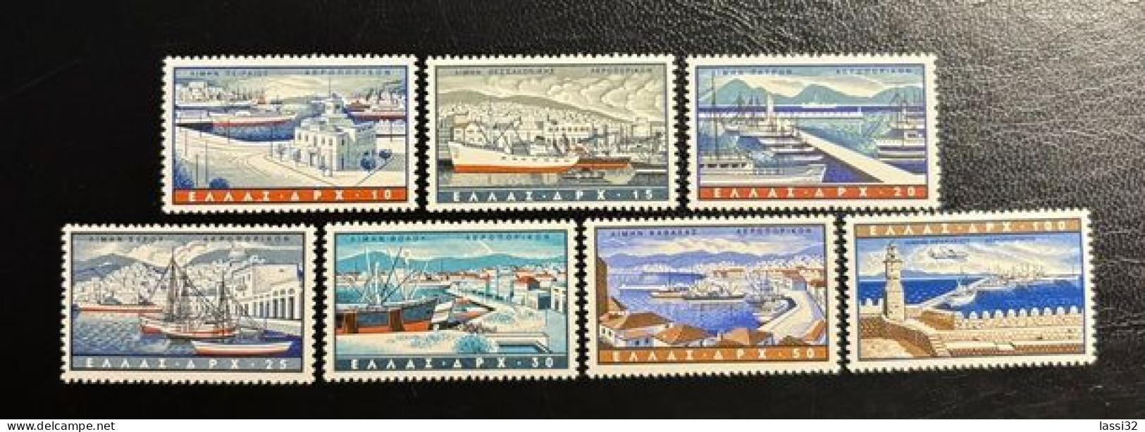 GREECE, 1958 GREEK PORTS SHIPS LIGHTHOUSES, MNH - Unused Stamps