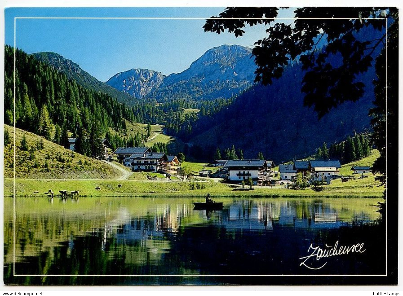 Austria 1998 Postcard Zauchensee - Scenic View; Altenmarkt im Pongau Cancel; 6.50s Dragon of Klagenfurt Stamp