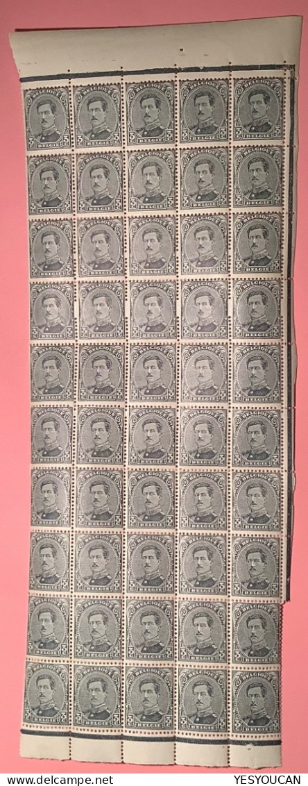 COB 183 SUP. MNH** VARIÉTÉ DE DENTELURE, 1920 3c Gris S.M Le Roi Albert 1er  (Belgium Perforation Variety - 1915-1920 Albert I