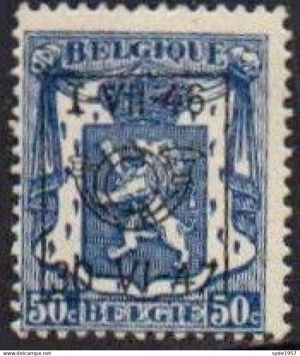 Belgique Surcharge Type D Petit Sceau De L'état Série 31 1 VII 46 à 30 VI 47  COB PO 557 Cote > 3€ - Typo Precancels 1936-51 (Small Seal Of The State)