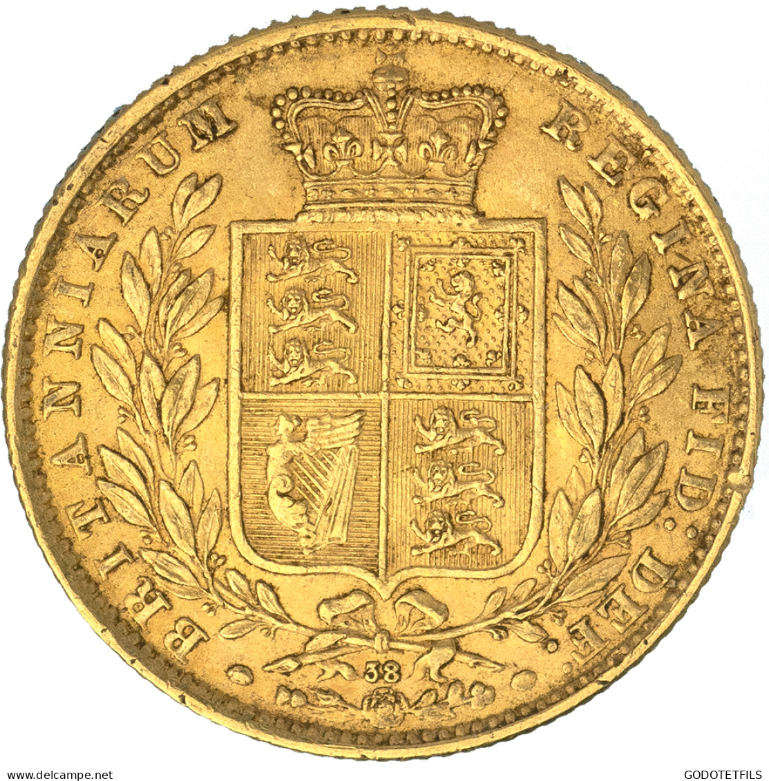 Royaume-Uni-Souverain Victoria 1866 Londres - 1 Sovereign