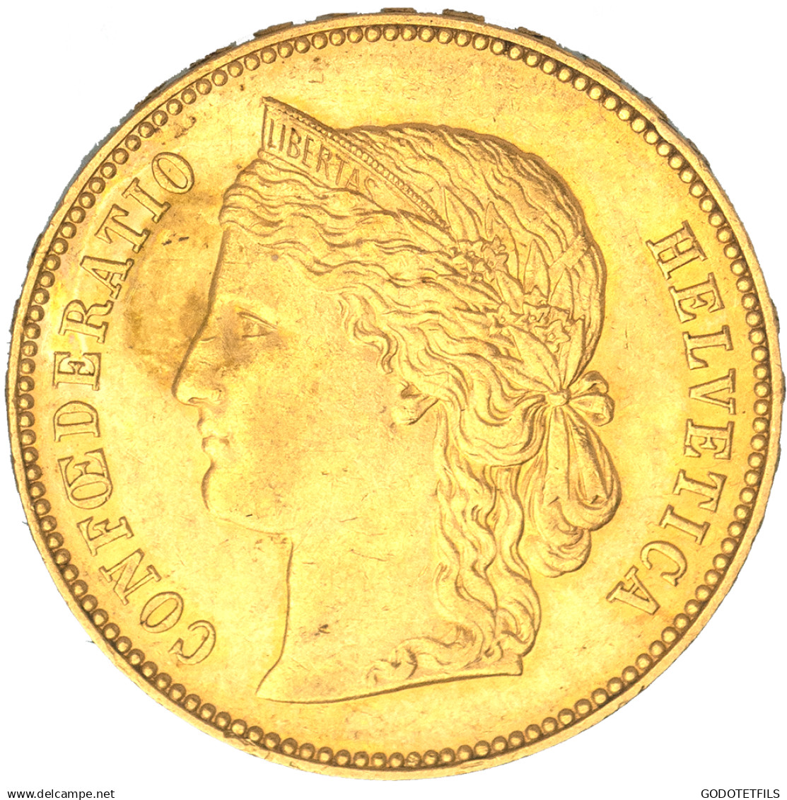 Suisse- 20 Francs Confédération Helvétique 1892 Berne - 20 Franken (gold)