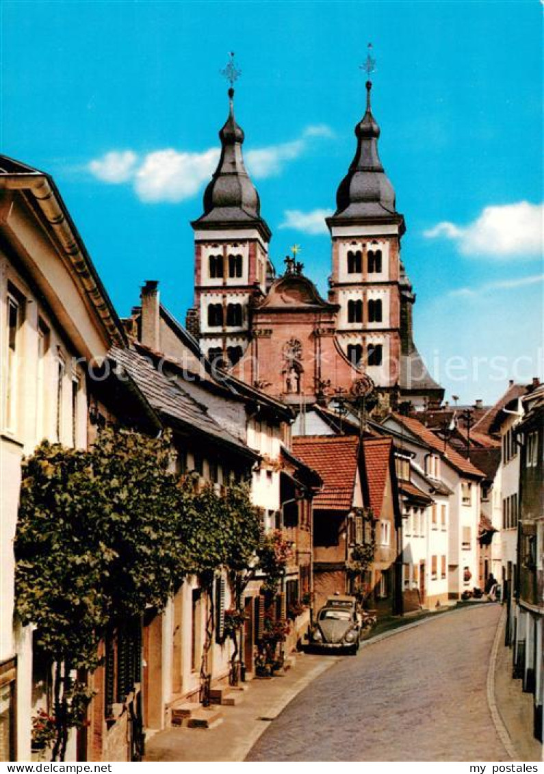 73736299 Amorbach Miltenberg Abteigasse Mit Blick Zur Abteikirche  - Amorbach