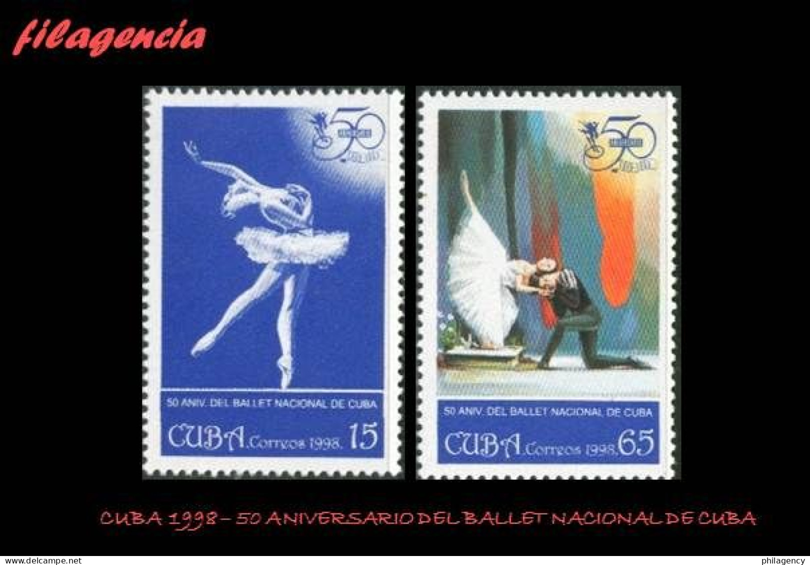 CUBA MINT. 1998-28 CINCUENTENARIO DEL BALLET NACIONAL DE CUBA - Ungebraucht