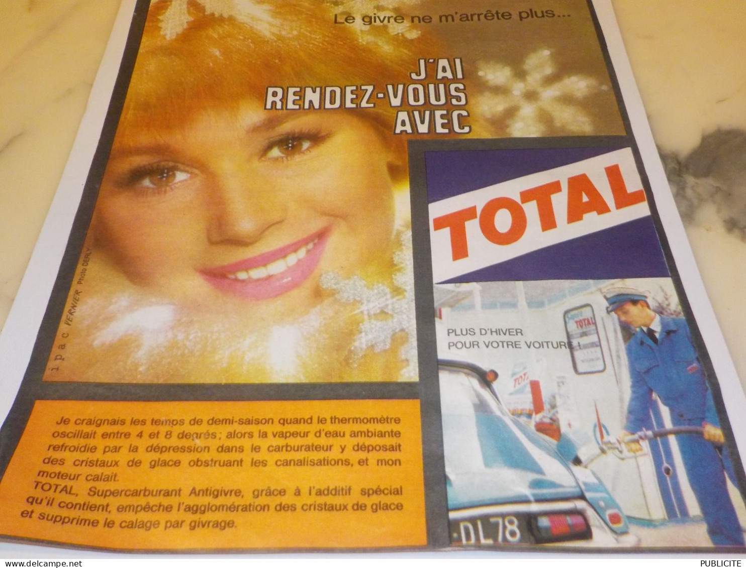 ANCIENNE PUBLICITE RENDEZ VOUS AVEC  TOTAL 1962 - Other & Unclassified