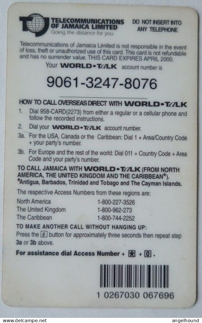 Jamaica World Talk $100  Prepaid - World Time Map - Jamaica