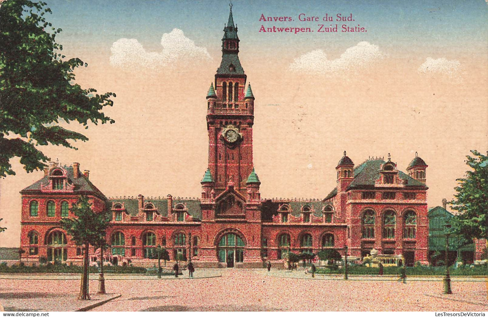 BELGIQUE - Anvers - Vue Générale De La Gare Du Sud - Carte Postale Ancienne - Autres & Non Classés