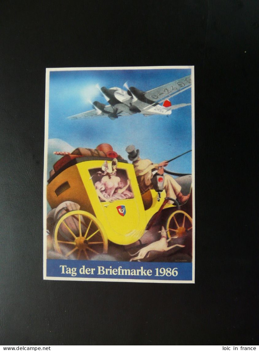 Entier Postal Stationery Card Aviation Tag Der Briefmarke Sindelfingen 1986 - Private Postcards - Used