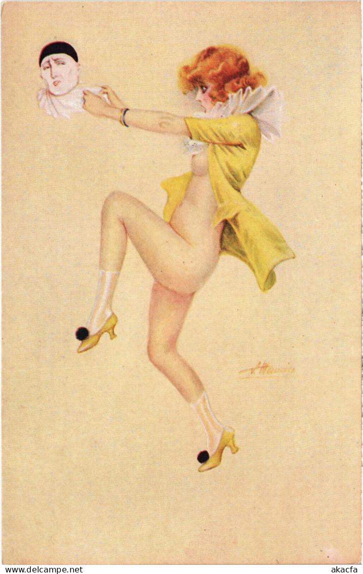 PC ARTIST SIGNED, MEUNIER, PÉCHÉS CAPITAUX, RISQUE, Vintage Postcard (b51702) - Meunier, S.