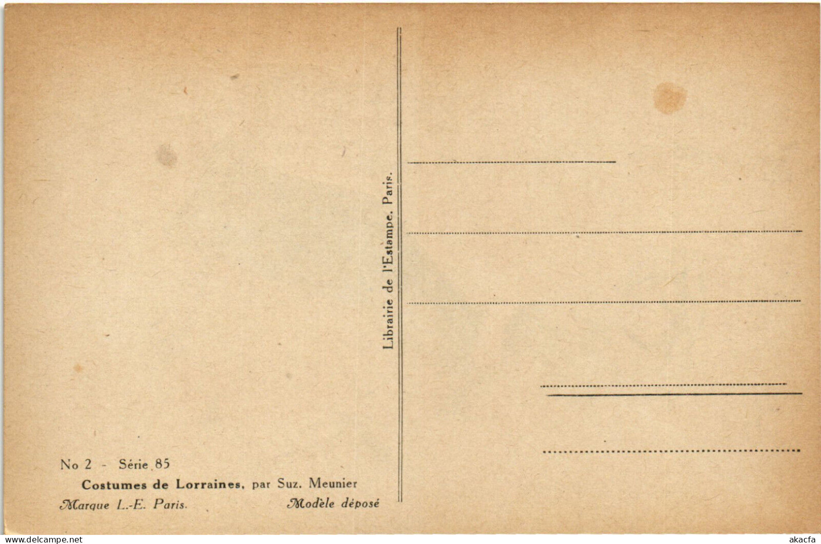 PC ARTIST SIGNED, MEUNIER, COSTUMES DE LORRAINES, Vintage Postcard (b51684) - Meunier, S.