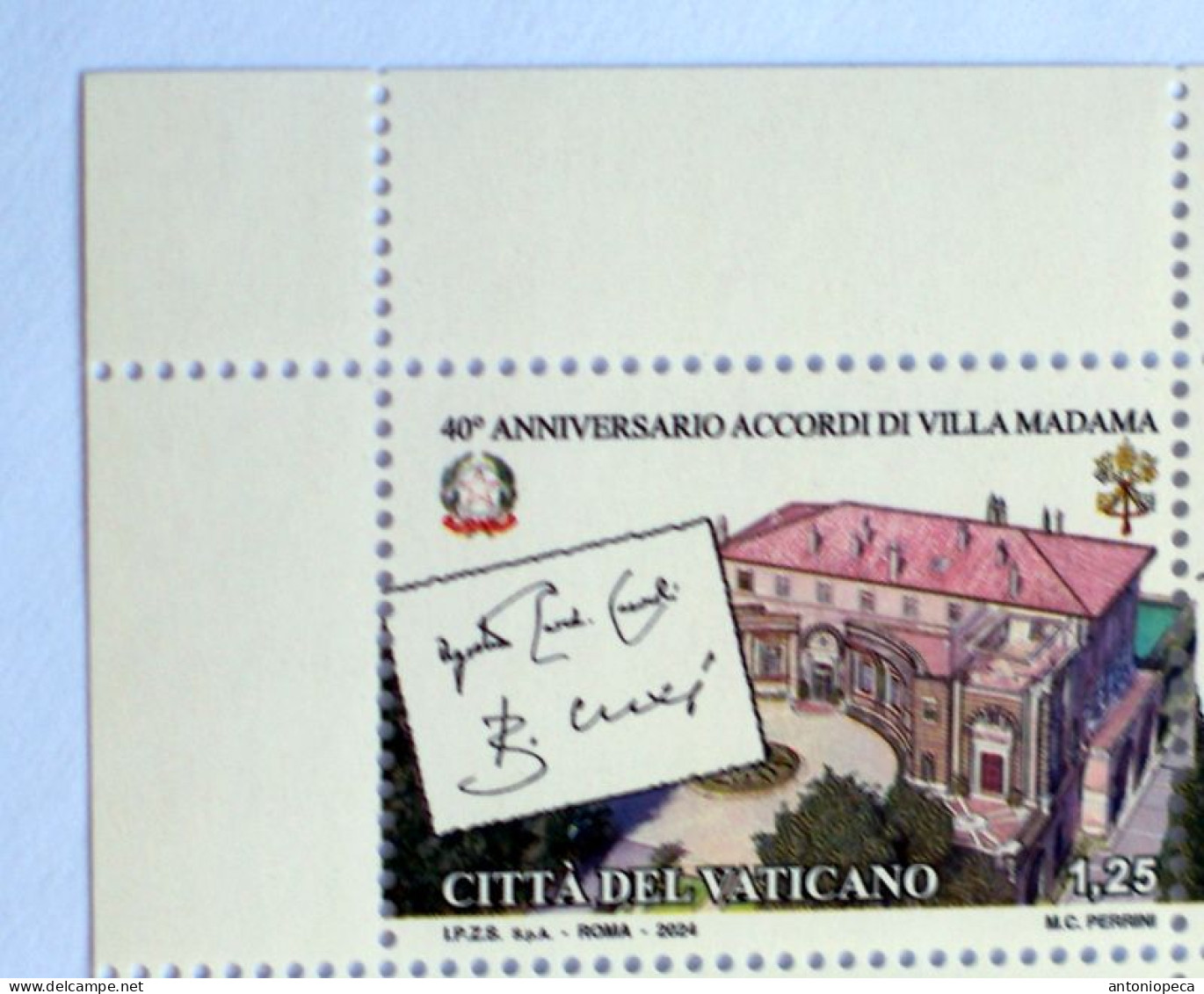 VATICAN  2024, 40° ANNIVERSARIO ACCORDI VILLA MADAMA, JOINT EMISSION ,  MNH** - Neufs