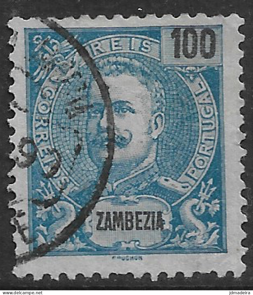 Zambezia – 1898 King Carlos 100 Réis Used Stamp - Zambezia