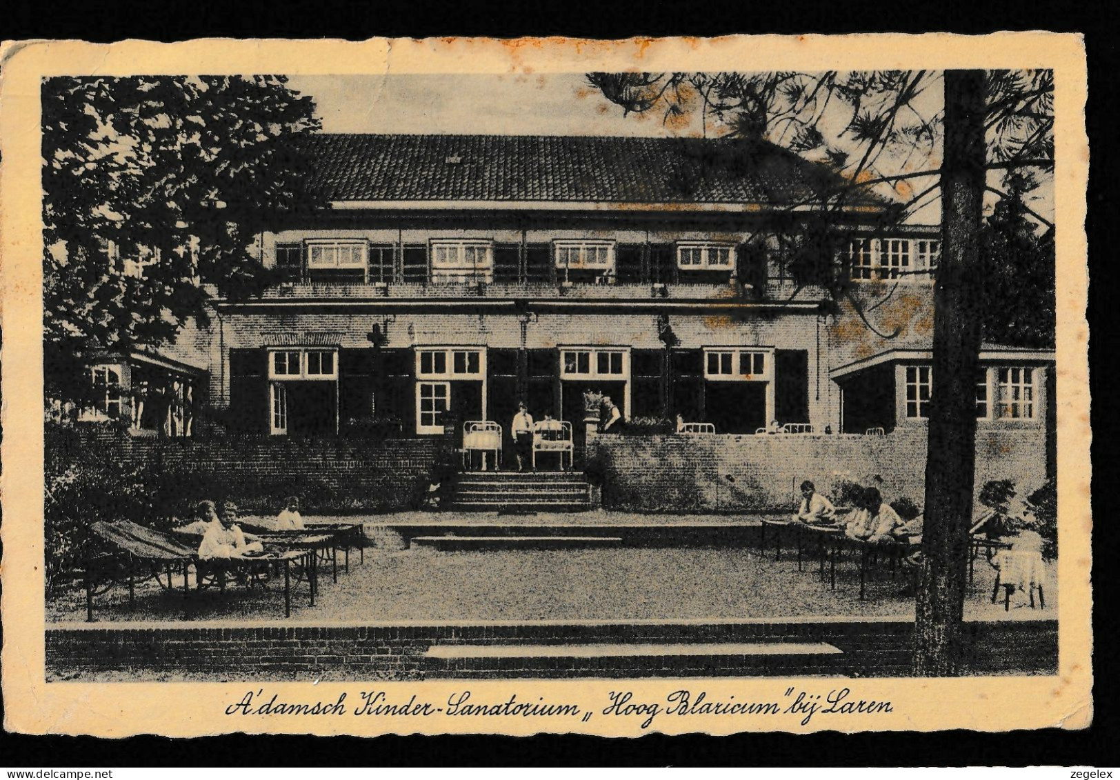 Laren - Amsterdamsch Kinder Sanatorium "Hoog Blaricum" Met Kinderen In Bedjes - Laren (NH)