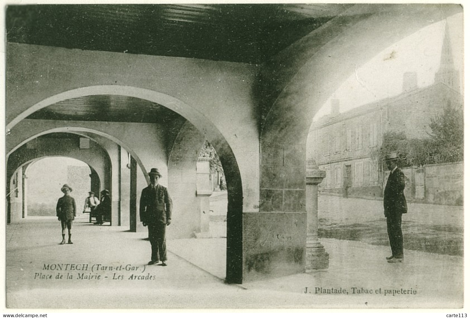 82 - B16348CPA - MONTECH - Place De La Mairie, Les Arcades - Très Bon état - TARN-ET-GARONNE - Montech