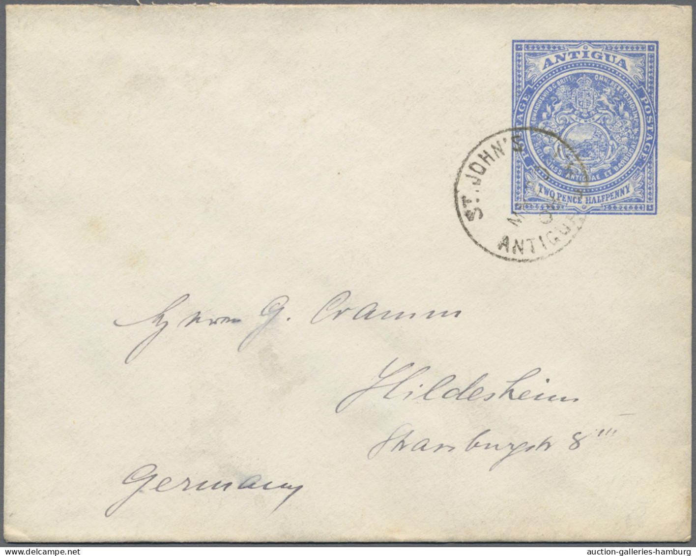 Antigua - Postal Stationery: 1905/1908, Coat Of Arms, Three Used Stationeries: ( - Antigua En Barbuda (1981-...)