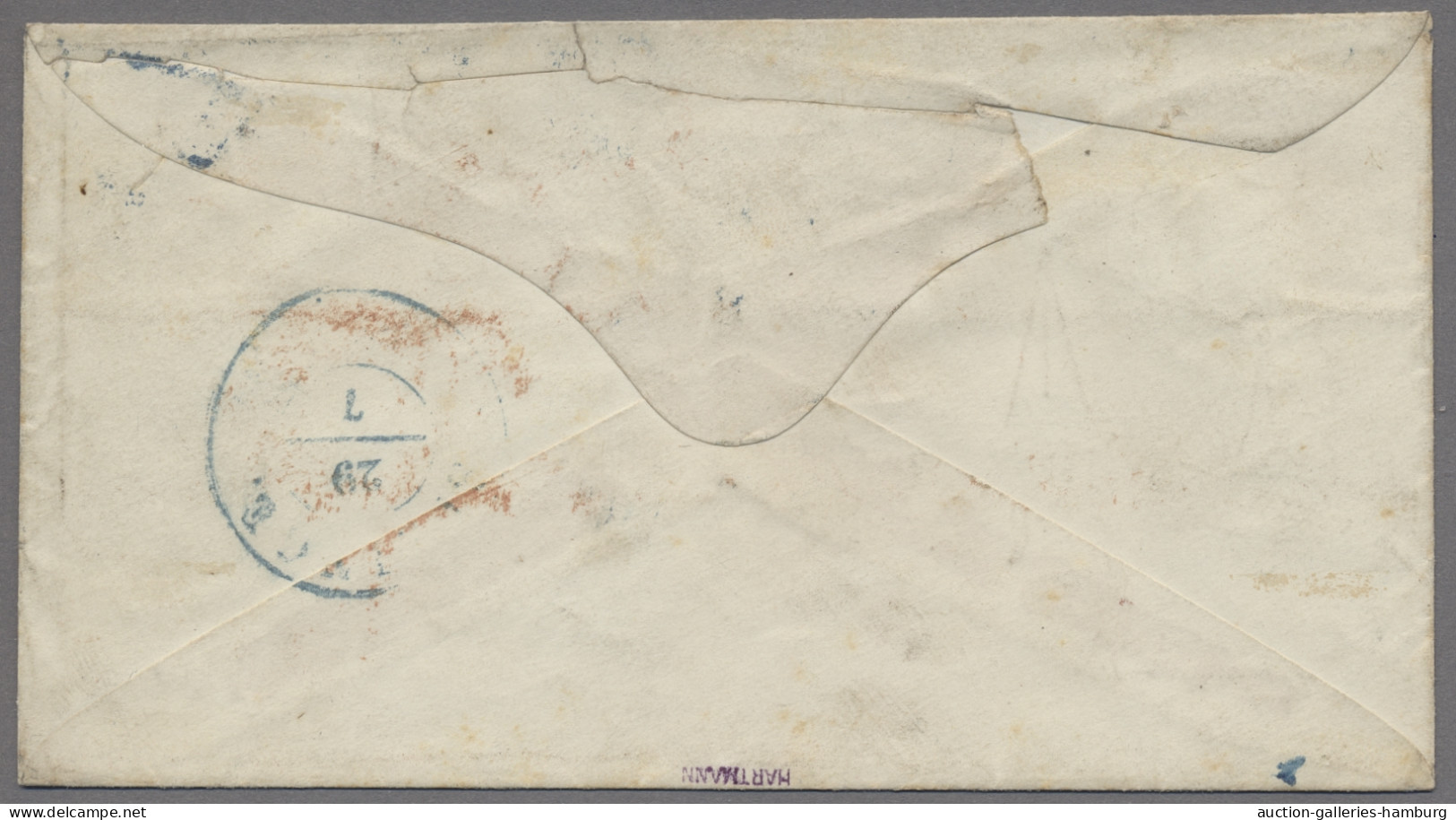 United States Of America: 1861 (ca.), Attraktiver Patriotic Cover Aus Dem Bürger - …-1845 Prephilately