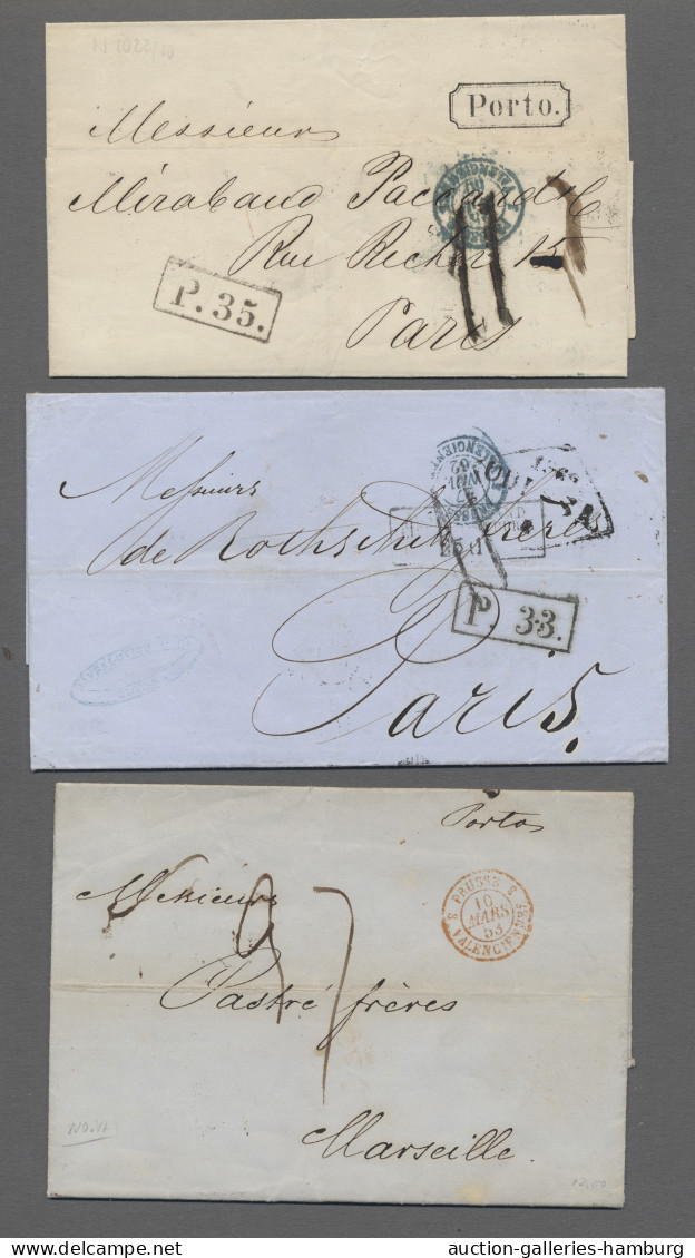 Russia -  Pre Adhesives  / Stampless Covers: 1853-1871, 7 ELs From Odessa Or St. - ...-1857 Préphilatélie