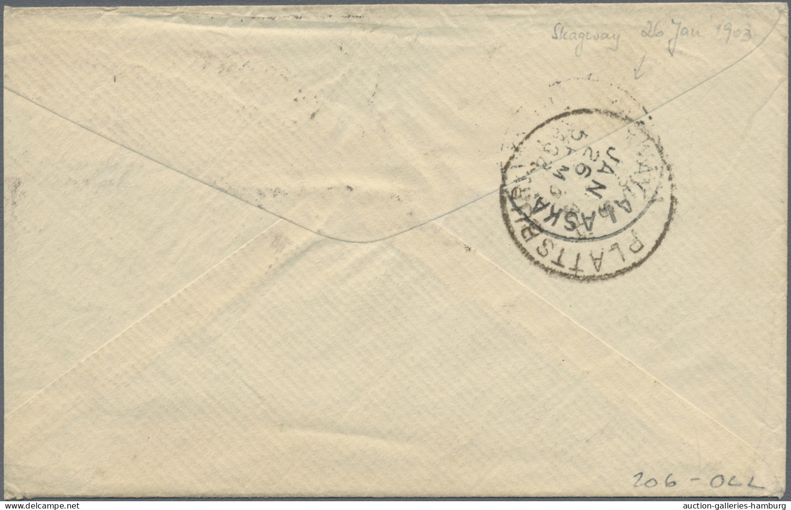 Thematics: Arctic: 1902, Alaska/Canada Winter Mail, Cover Bearing Washington 2c. - Autres