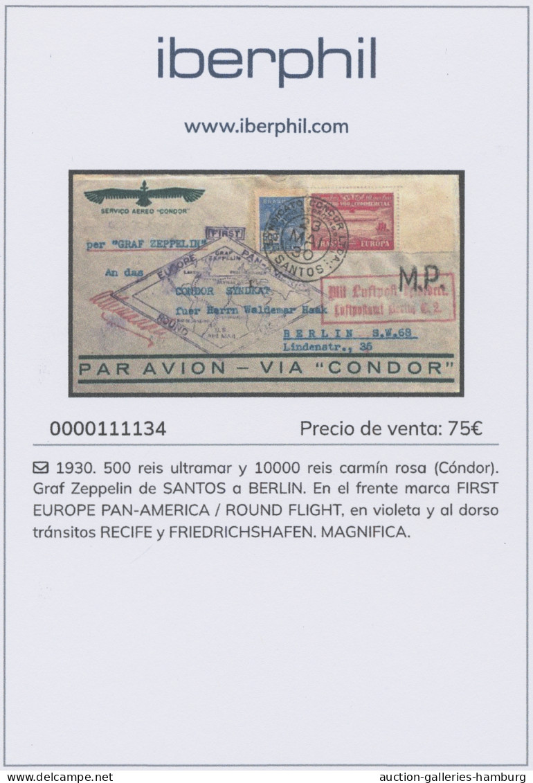 Zeppelin Mail - Overseas: 1930, Brief Von Der Rückfahrt Der Zeppelin-Südamerikaf - Zeppelins