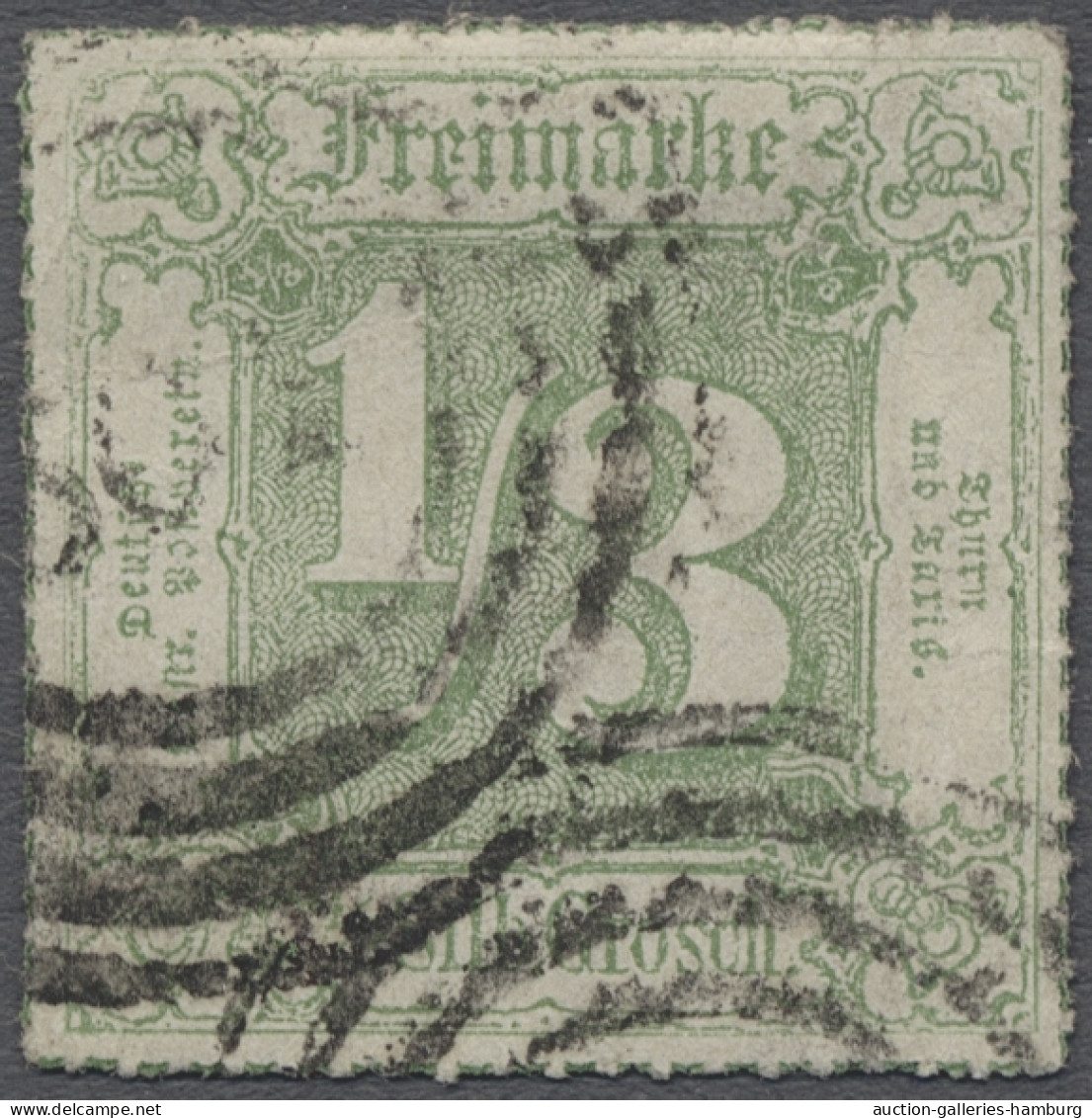 Thurn & Taxis - Marken Und Briefe: 1866, Freimarke 1/3 Sgr. Dunkelgelblichgrün M - Other & Unclassified