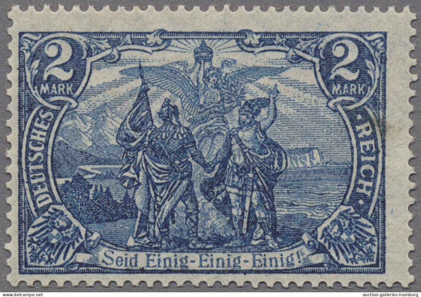 Deutsches Reich - Germania: 1916, "Nord Und Süd", 2 Mark Mit Wz. 1, Kriegsdruck, - Neufs