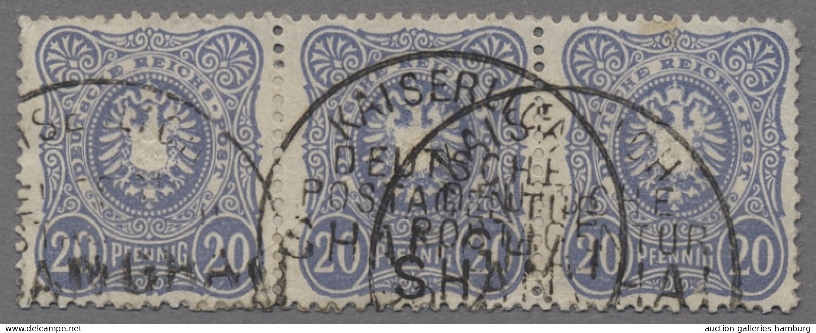 Deutsche Post In China - Vorläufer: 1886, Freimarke 20 Pfennig Dunkelultramarin - Chine (bureaux)