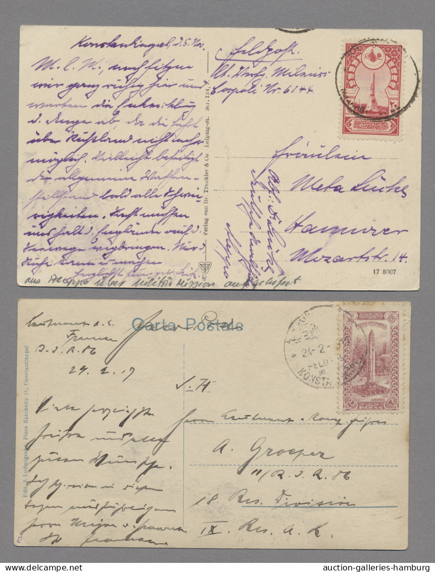 Militärmission: 1916-1918, 15 Belege, Davon Zwölf Mit Stempel Der Militärmission - Turkse Rijk (kantoren)