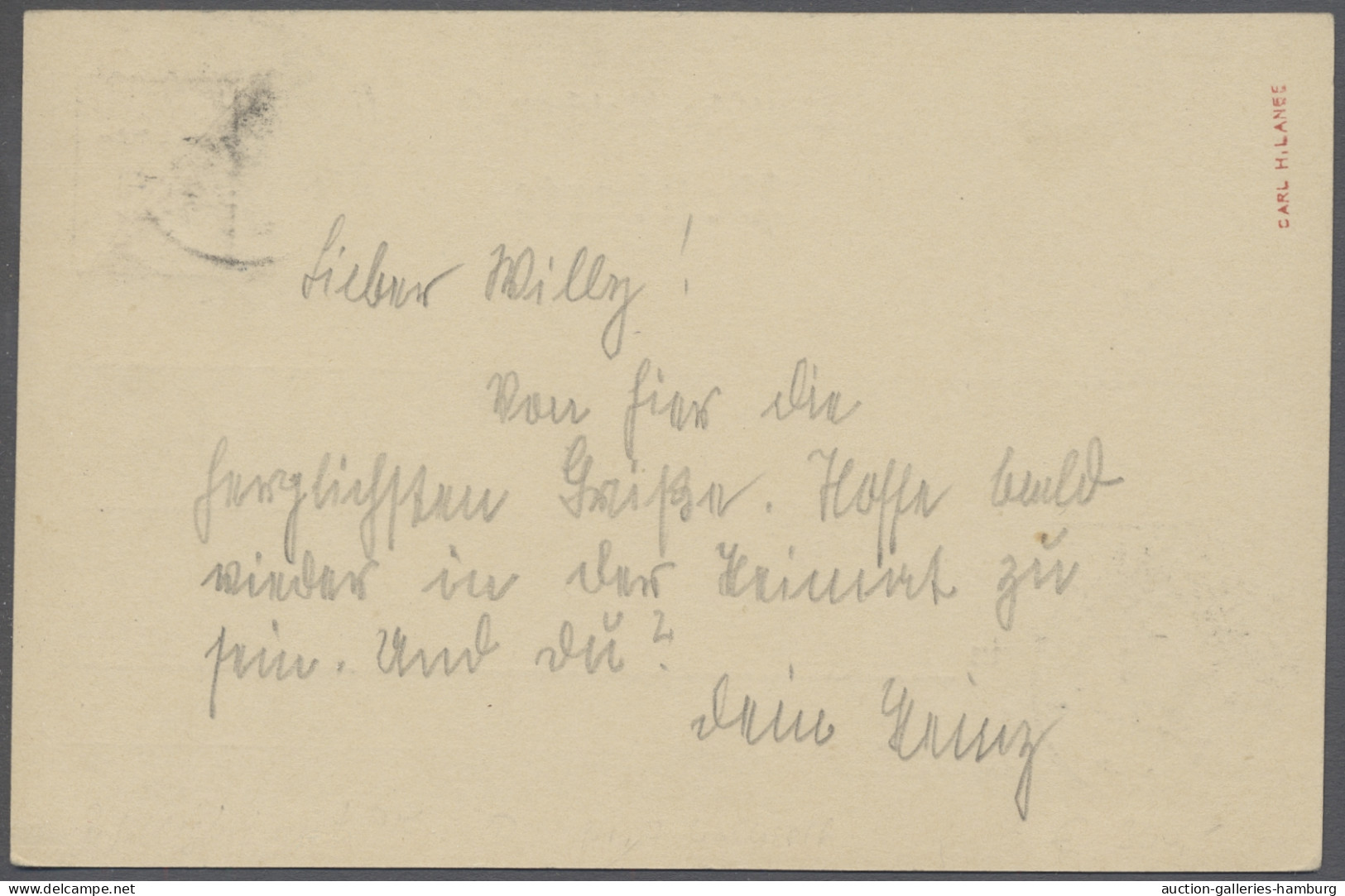 Deutsch-Südwestafrika: 1900, HALBIERUNG, Krone / Adler Mit Aufdruck, 10 Pf. Diag - Sud-Ouest Africain Allemand