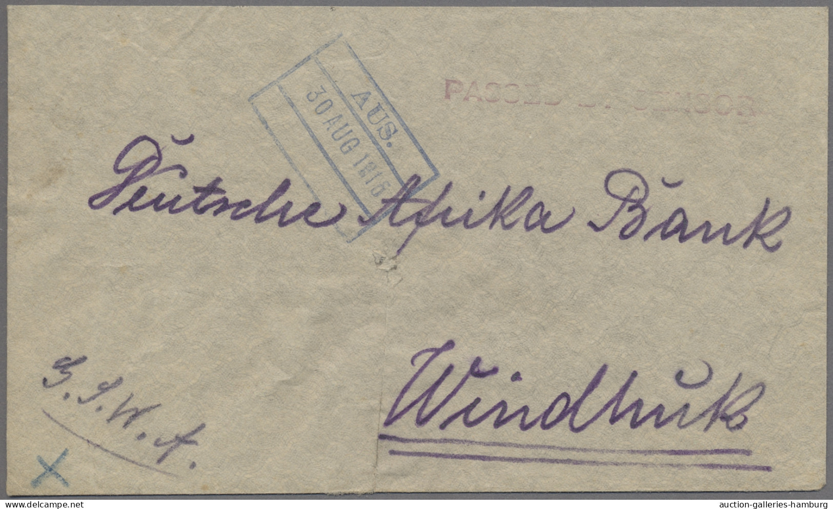 Deutsch-Südwestafrika - Stempel: 1916, AUS RAIL, Sehr Klarer Abschlag Des Dreize - German South West Africa