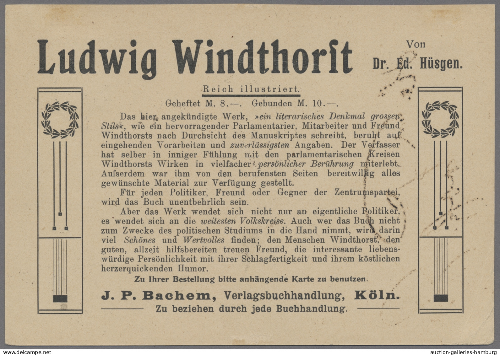 Deutsch-Südwestafrika - Stempel: 1918, LÜDERITZBUCHT, Georg V., 1/2 P. Auf Büche - German South West Africa