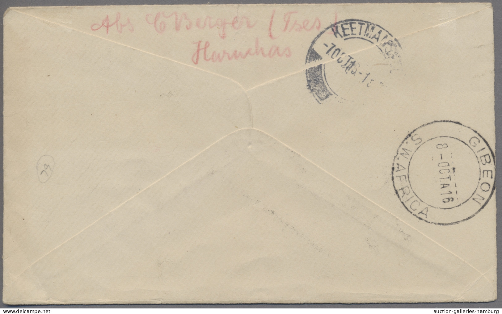 Deutsch-Südwestafrika - Stempel: 1916, TSES, Erster Regulärer Stempel "TSES / 6 - German South West Africa