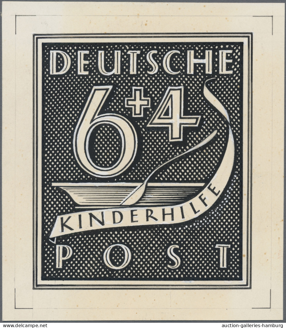 Sowjetische Zone - Mecklenburg-Vorpommern: 1945. Set Von 4 Künstlerzeichnungen ( - Other & Unclassified