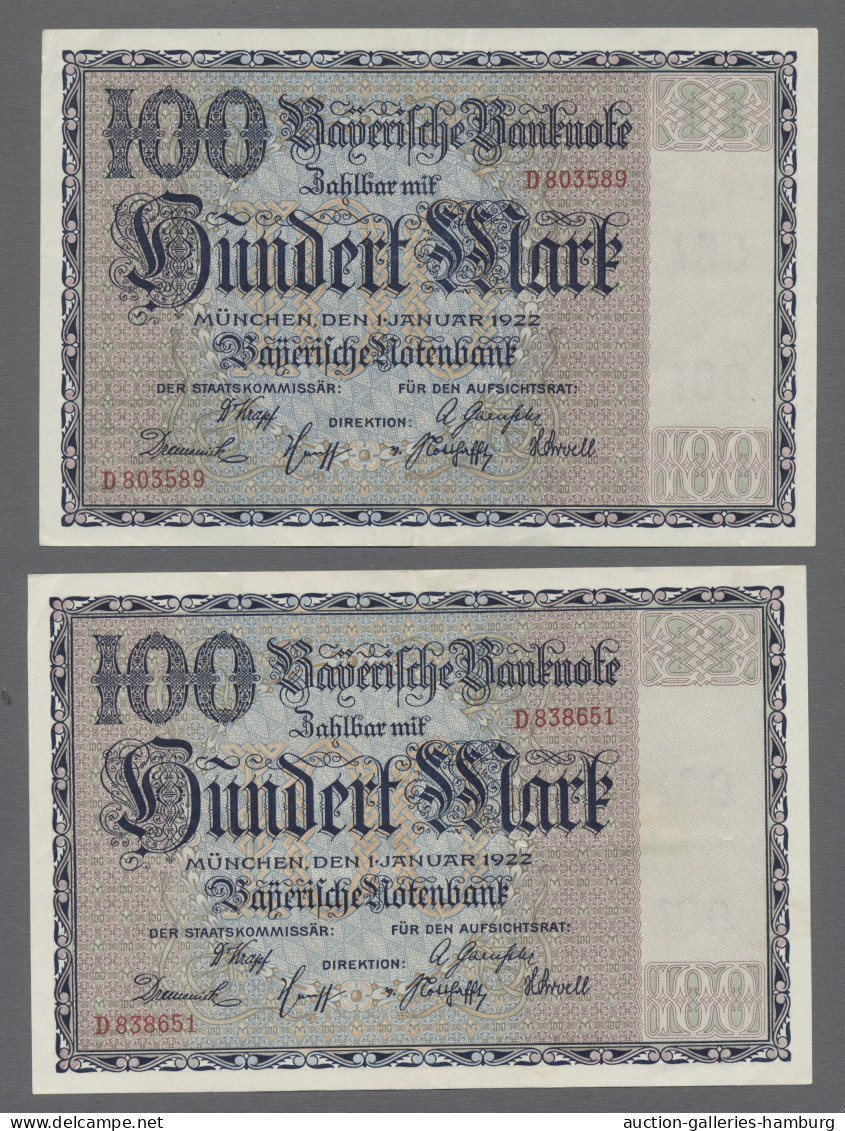 Deutschland - Notgeld - Bayern: 1922, Partie Von 40 Stück Der Bayerischen Bankno - [11] Emissions Locales