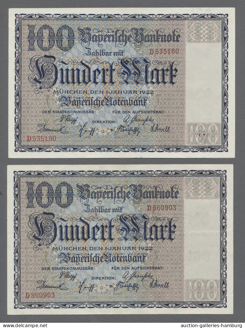 Deutschland - Notgeld - Bayern: 1922, Partie Von 40 Stück Der Bayerischen Bankno - [11] Emissions Locales